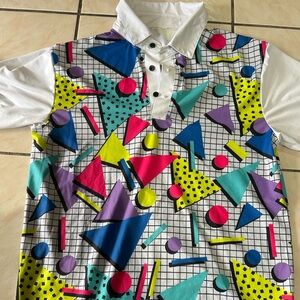 Vibrant Abstract Men's Short Sleeve Shirt